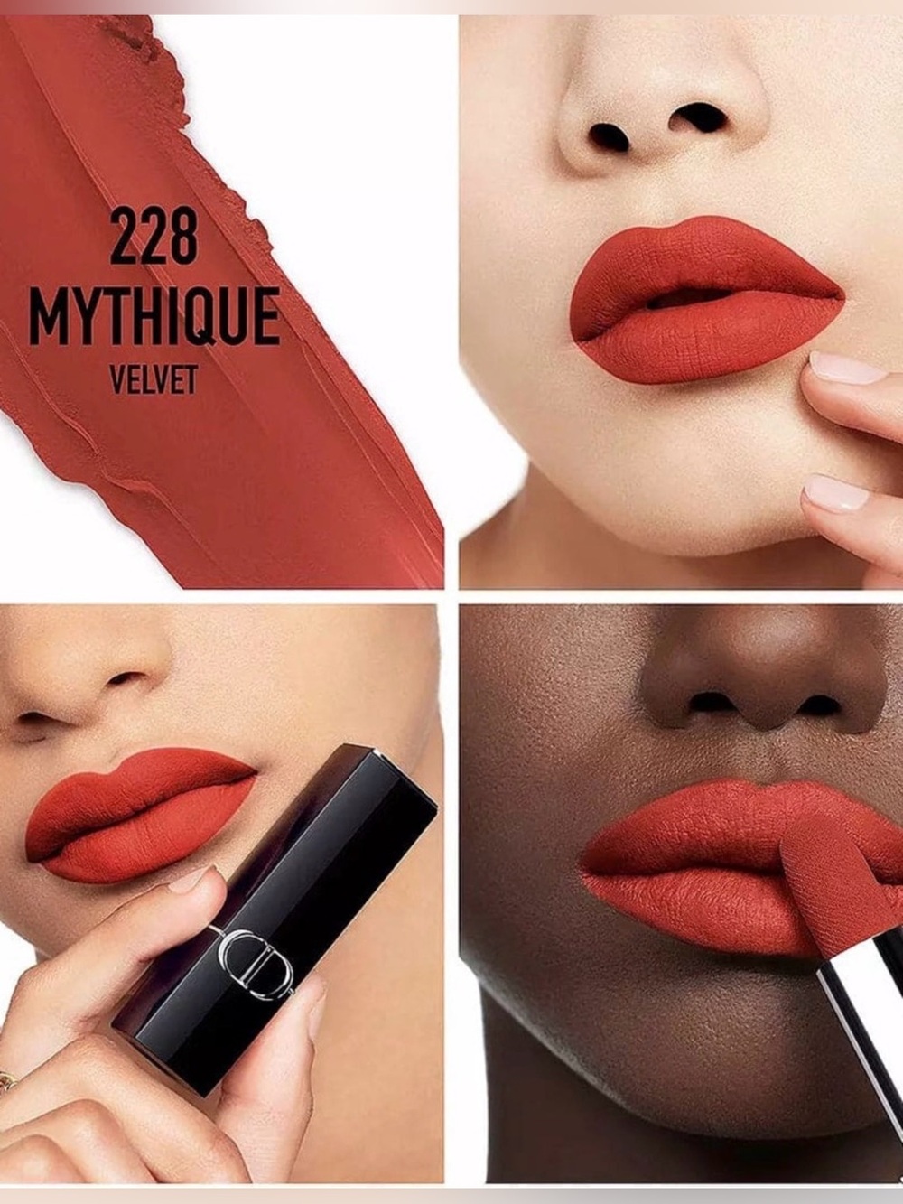 Dior Velvet Matte Lipstick 228 Mythique - Terracotta Red